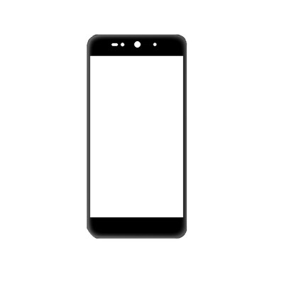 Replacement Front Glass For Blu Grand Max Grey By - Maxbhi.com