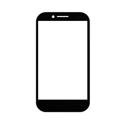 Replacement Front Glass For Tecmax T600 Black By - Maxbhi.com