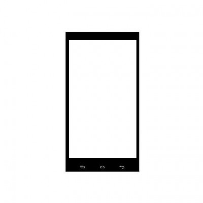 Replacement Front Glass For Yestel Q555 Black By - Maxbhi.com