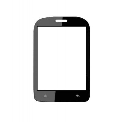 Replacement Front Glass For Huawei U8110 Black By - Maxbhi.com