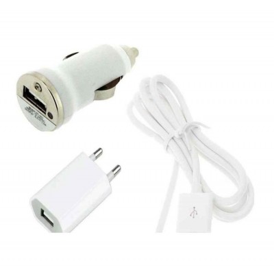 3 In 1 Charging Kit For Zte Blade V9 Vita With Wall Charger Car Charger Usb Data Cable - Maxbhi Com