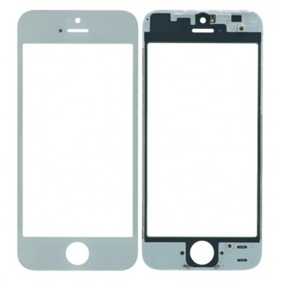 Replacement Front Glass For Apple Iphone 5 White Silver By - Maxbhi Com