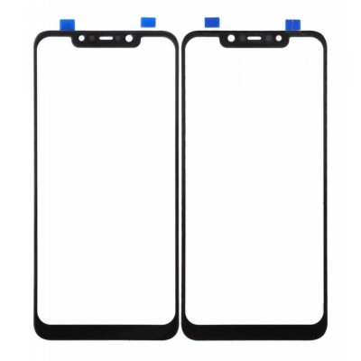 Replacement Front Glass For Xiaomi Pocophone F1 Black By - Maxbhi Com