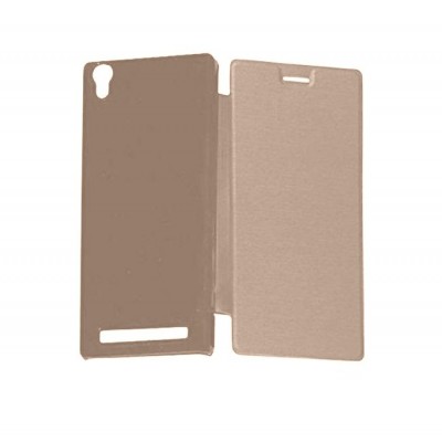 Flip Cover For Intex Aqua Power Plus Champagne By - Maxbhi Com