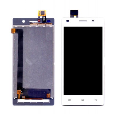 Lcd With Touch Screen For Intex Aqua Power Plus Silver By - Maxbhi Com