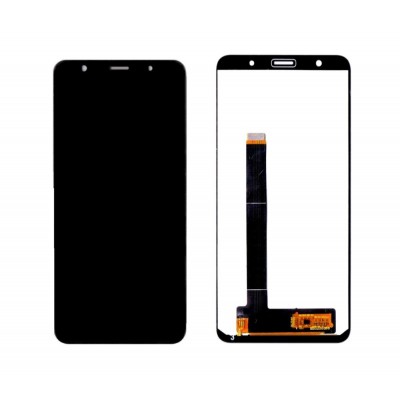 Lcd With Touch Screen For Lava Z81 Black By - Maxbhi Com
