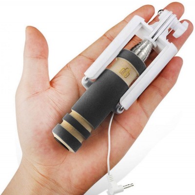 Mini Selfie Stick for Karbonn A4 Plus - With Aux Cable - Maxbhi.com