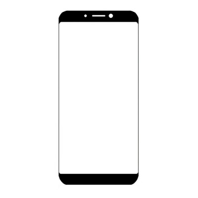 Replacement Front Glass For Micromax Canvas 2 Plus 2018 Black By - Maxbhi Com