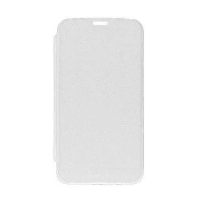 Flip Cover For Micromax Bolt Mega Q397 White By - Maxbhi Com