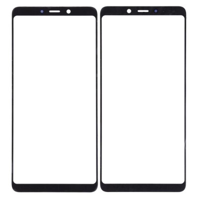 Replacement Front Glass For Samsung Galaxy A9 2018 Black By - Maxbhi Com