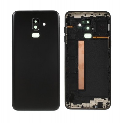 Back Panel Cover For Samsung Galaxy J8 Plus Black - Maxbhi Com