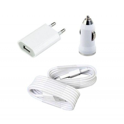 3 In 1 Charging Kit For Nokia Lumia 1320 With Wall Charger Car Charger Usb Data Cable - Maxbhi Com