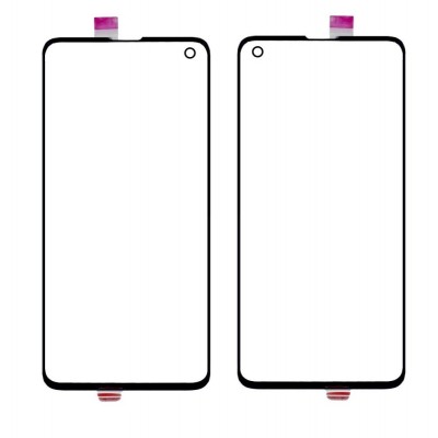 Replacement Front Glass For Samsung Galaxy S10 Black By - Maxbhi Com