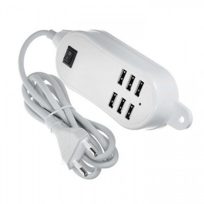 6 Port Multi Usb Highq Fast Charger For Motorola Moto G6 Plus - Maxbhi Com