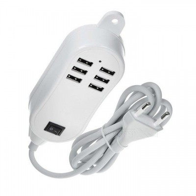 6 Port Multi Usb Highq Fast Charger For Samsung Galaxy S6 Edge - Maxbhi Com