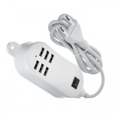 6 Port Multi Usb Highq Fast Charger For Samsung Galaxy S6 Edge - Maxbhi Com