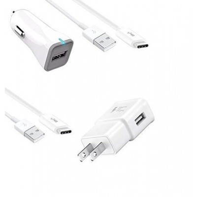 3 In 1 Charging Kit For Earth Sky With Wall Charger Car Charger Usb Data Cable - Maxbhi Com