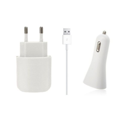 3 In 1 Charging Kit For Earth Sky With Wall Charger Car Charger Usb Data Cable - Maxbhi Com