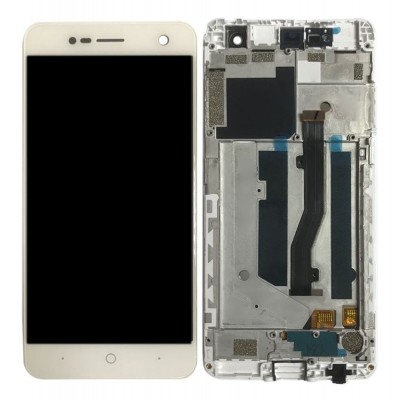 Lcd With Touch Screen For Zte Blade V8 Mini Silver By - Maxbhi Com
