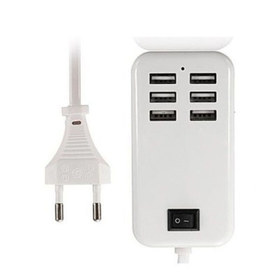 6 Port Multi Usb Highq Fast Charger For Lenovo P2 3gb Ram - Maxbhi Com