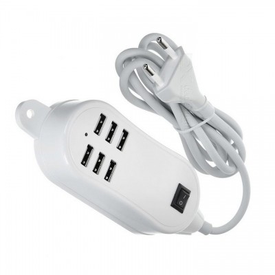 6 Port Multi Usb Highq Fast Charger For Samsung Galaxy S8 Plus - Maxbhi Com