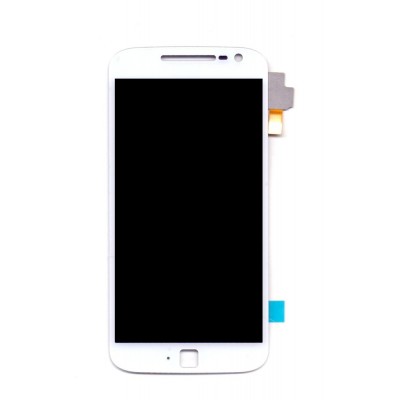 Lcd With Touch Screen For Moto G4 Plus White By - Maxbhi Com