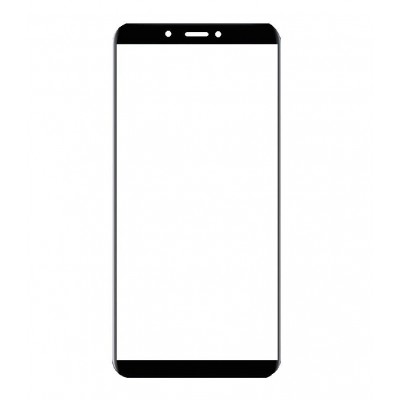 Replacement Front Glass For Lava Z62 Black By - Maxbhi Com