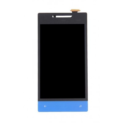 lcd with touch screen for htc windows phone 8s blue display glass combo folder