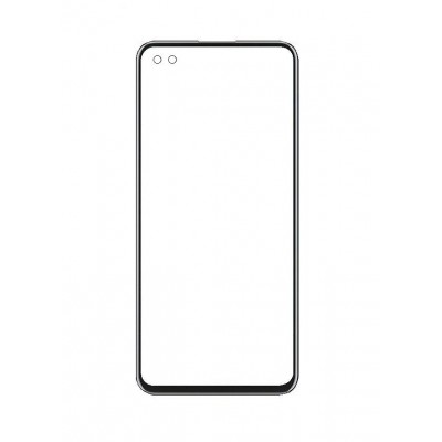 Replacement Front Glass For Honor V30 Black By - Maxbhi Com