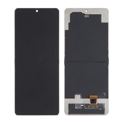 Lcd With Touch Screen For Samsung Galaxy Z Flip Black By - Maxbhi Com
