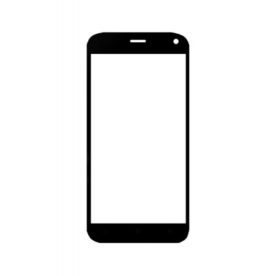 Replacement Front Glass For Blu J2 Black By - Maxbhi Com