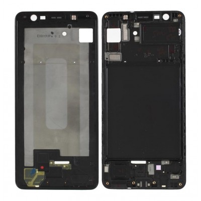 Lcd Frame Middle Chassis For Samsung Galaxy A7 2018 White By - Maxbhi Com