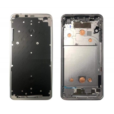 Lcd Frame Middle Chassis For Lg G6 Silver By - Maxbhi Com