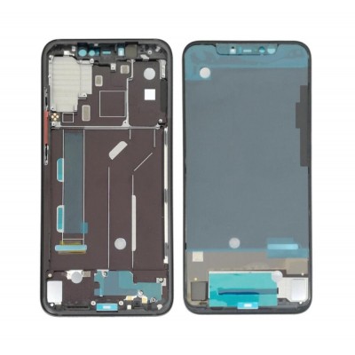 Lcd Frame Middle Chassis For Xiaomi Mi 8 Black By - Maxbhi Com