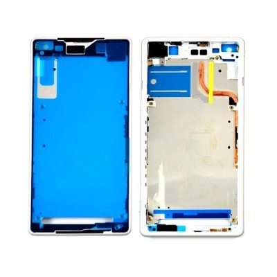 Lcd Frame Middle Chassis For Sony Xperia Z2 White By - Maxbhi Com