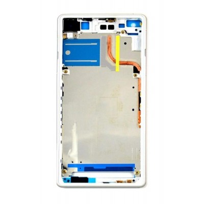 Lcd Frame Middle Chassis For Sony Xperia Z2 White By - Maxbhi Com