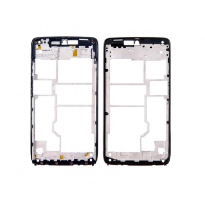Lcd Frame Middle Chassis For Motorola Droid Turbo Black By - Maxbhi Com