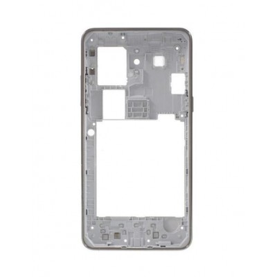 Lcd Frame Middle Chassis For Samsung Galaxy Grand Prime 4g White By - Maxbhi Com