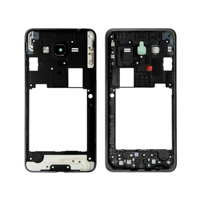 Lcd Frame Middle Chassis For Samsung Galaxy J2 Prime Black By - Maxbhi Com