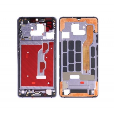 Lcd Frame Middle Chassis For Huawei Mate 20 X Silver By - Maxbhi Com