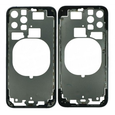 Lcd Frame Middle Chassis For Apple Iphone 11 Pro Black By - Maxbhi Com