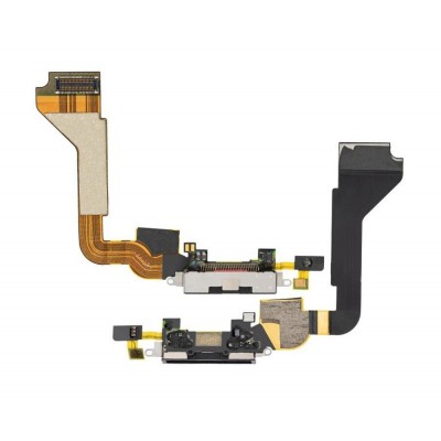 Flex Cable Connector For Apple Iphone 4 Black - Maxbhi Com