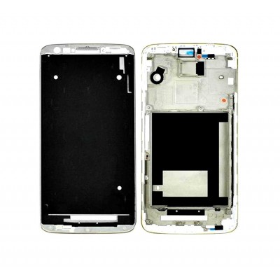 Lcd Frame Middle Chassis For Lg G2 D802 White By - Maxbhi Com