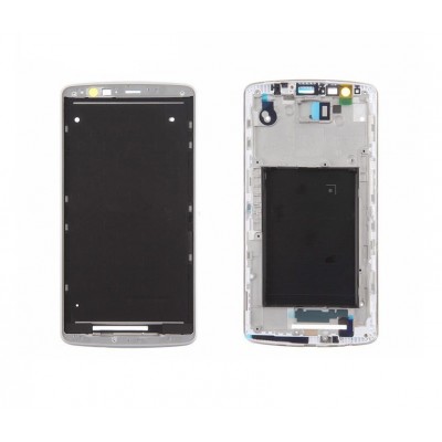 Lcd Frame Middle Chassis For Lg G3 Vs985 White By - Maxbhi Com