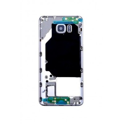 Lcd Frame Middle Chassis For Samsung Galaxy Note 5 Dual Sim 64gb Black By - Maxbhi Com