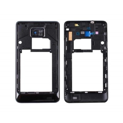 Lcd Frame Middle Chassis For Samsung Galaxy S2 Function Black By - Maxbhi Com