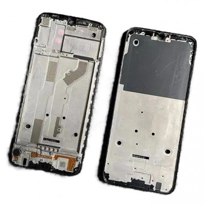 Lcd Frame Middle Chassis For Tecno Camon 12 White By - Maxbhi Com