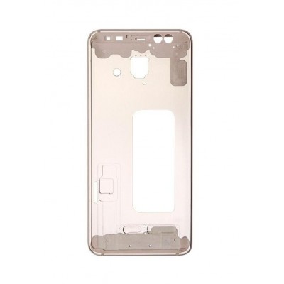 Lcd Frame Middle Chassis For Samsung Galaxy A8 2018 White By - Maxbhi Com