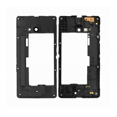 Lcd Frame Middle Chassis For Nokia Lumia 730 Dual Sim Rm1040 Orange By - Maxbhi Com