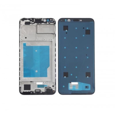 Lcd Frame Middle Chassis For Huawei Y7 2018 Black By - Maxbhi Com